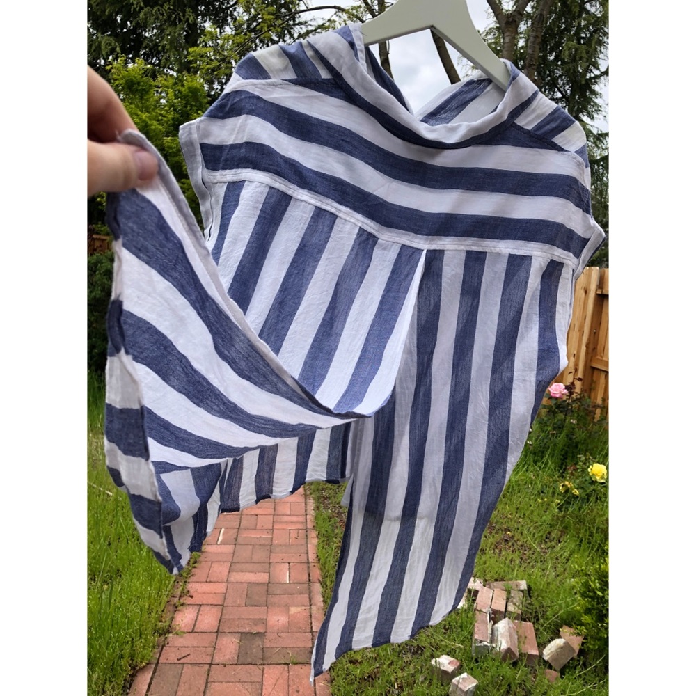 Lucky Brand striped button up blouse - Picture 3 of 3